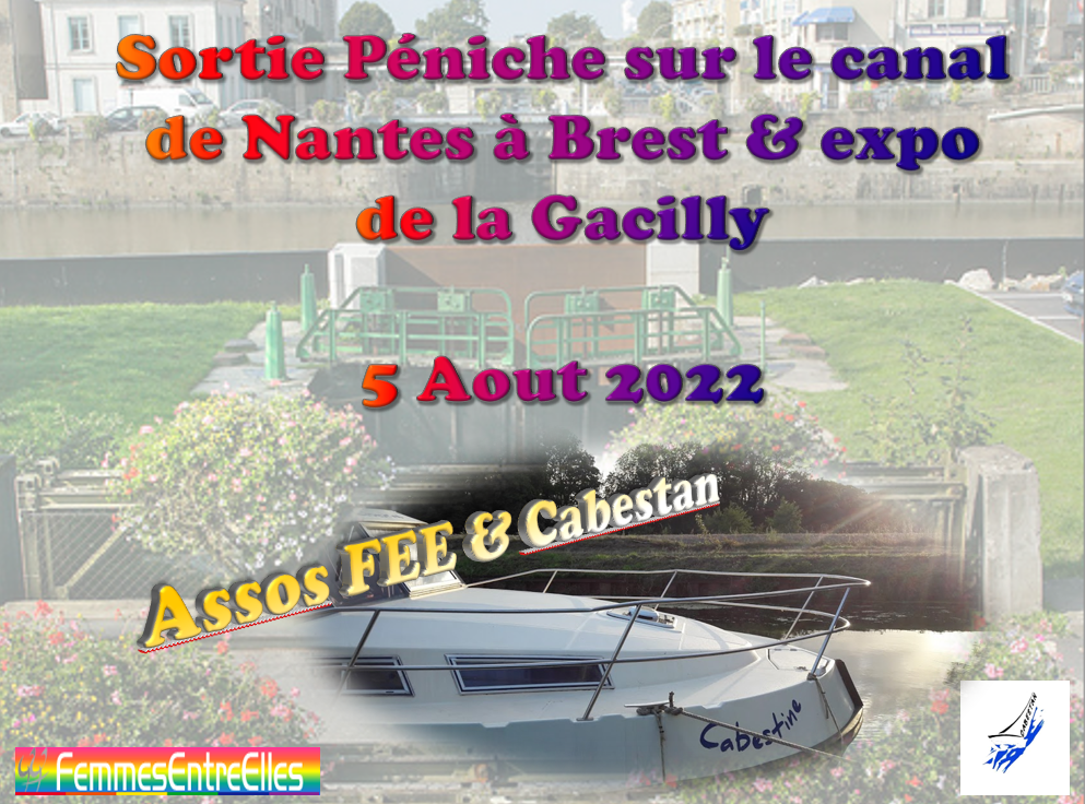 Sortie péniche sur le canal de Nantes à Brest sur 'Cabestine' 5 Août 2022