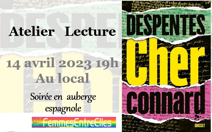 Atelier Lecture, Cher connard, Virginie Despentes, le 14 Avril 2023 à 19h