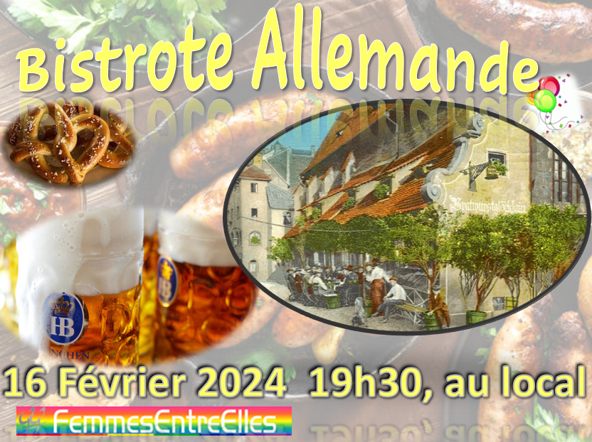 Bistrote Franco-Allemande le 16 Février 2024 au local 19h30