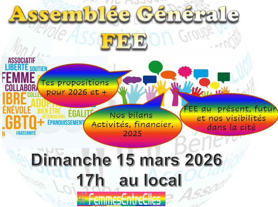 Assemblée Générale FEE le 15 Mars 2026 à 17h au local