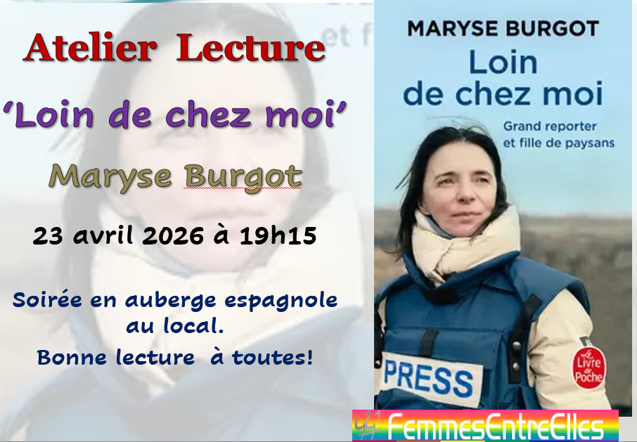 Atelier Lecture  'Loin de chez moi' samedi 25 avril  2026, au local, 19h15
