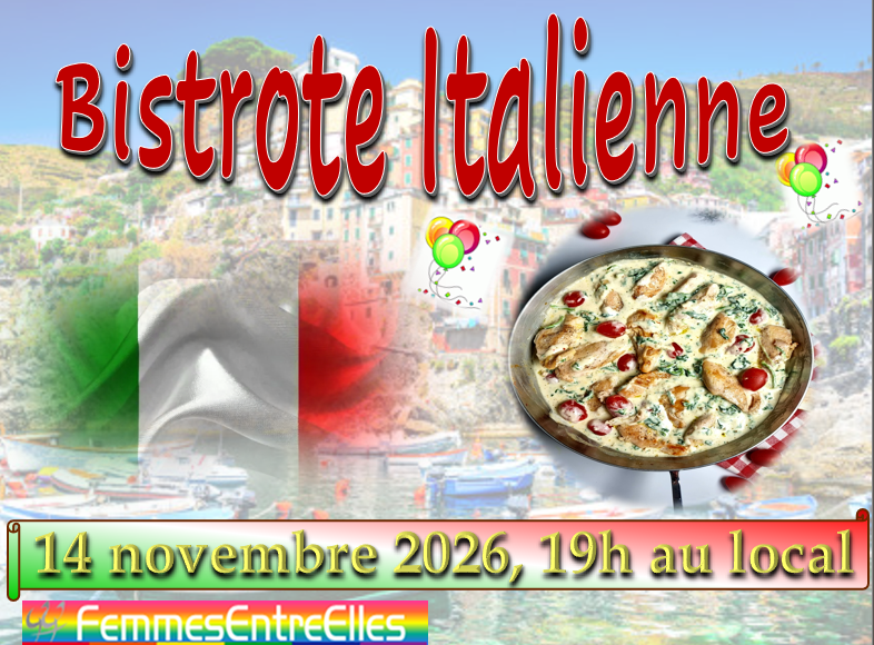 Bistrote Italienne le 14 novembre au local à 19h